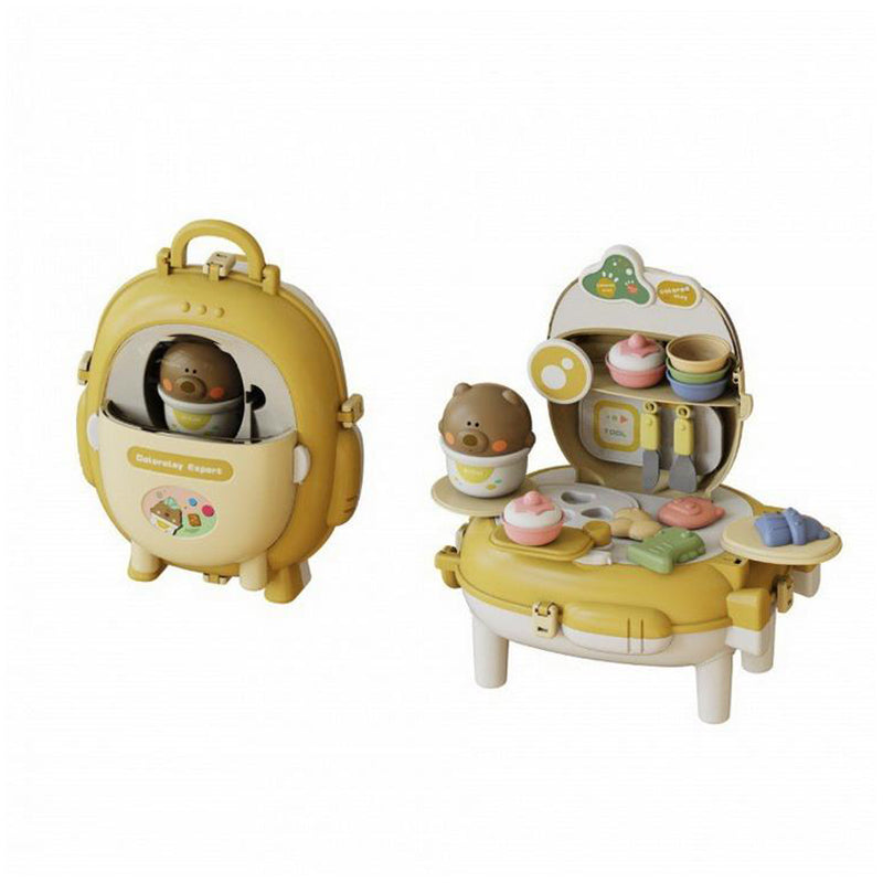 Cute Bear Bag Different Function DIY Kids Pretend Toys Home Simulation