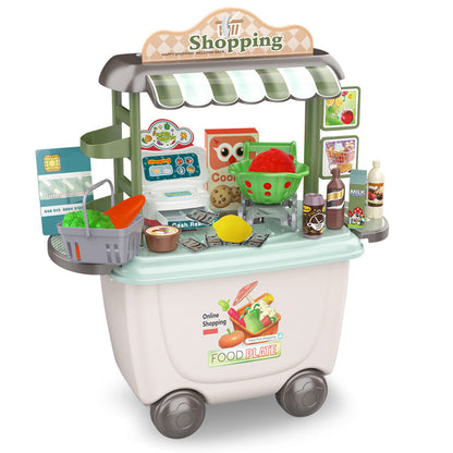 Plastic Mini Supermarket Sale Kitchen Cooking Game Set Toys Pretend